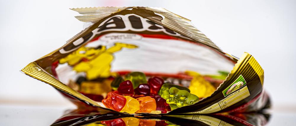 Ein Tüte Gummibärchen von Haribo 