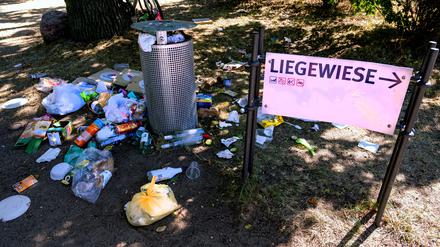 Müll am Badesee