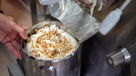 „Salty Maca“ aus Maca-Knollen und Salzkaramell bei „Tribeca Ice Cream“.