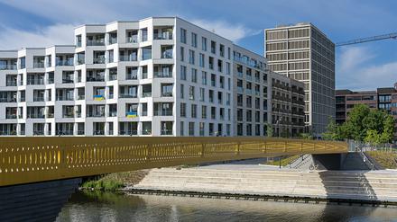 Die Europacity liegt direkt am Berlin-Spandauer Schiffahrtskanal.