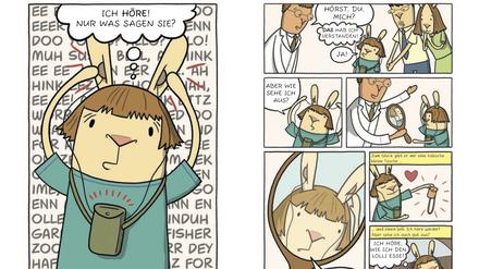 Seite aus dem Comic „El Taubinio“ von Cece Bell, auf Deutsch erschienen im Loewe Verlag
