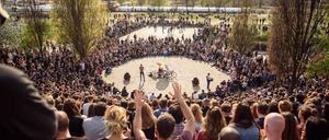 Karaoke im Mauerpark.