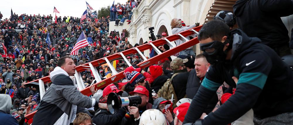 Trump-Anhänger beim Sturm auf das Kapitol am 6. Januar 2021.