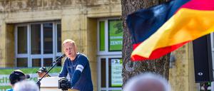 Lars Schieske bei einer Kundgebung der AfD zum 1. Mai  