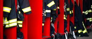 Ein Umkleideraum der Feuerwehr.