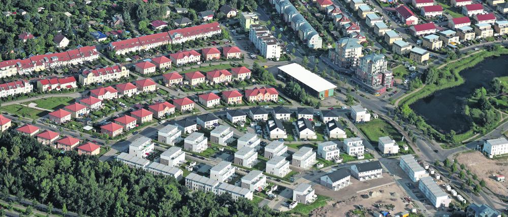 Neubausiedlung in Teltow an der Südwestgrenze Berlins. 