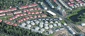 Neubausiedlung in Teltow an der Südwestgrenze Berlins. 