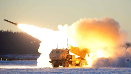 Ein US-Mehrfachraketenwerfer des Typs Himars.