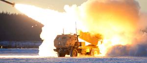 Ein US-Mehrfachraketenwerfer des Typs Himars.