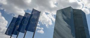 Hier muss es zur Sache gehen. Die Zentrale der Europäischen Zentralbank (EZB) in Frankfurt am Main.