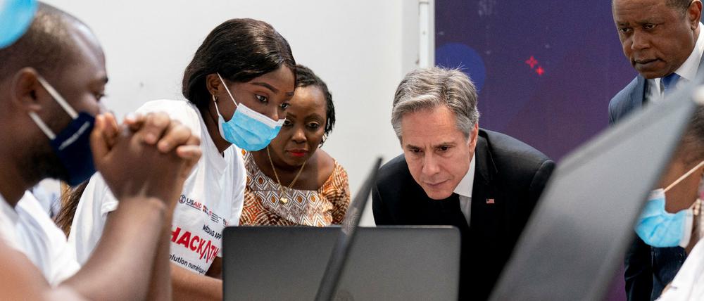 US-Außenminister Antony Blinken in der Digital-Akademie von Kinshasa/Kongo.
