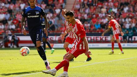 Union-Neuzugang Diogo Leite (r.) überzeugte beim Derbysieg gegen Hertha BSC auf ganzer Linie.