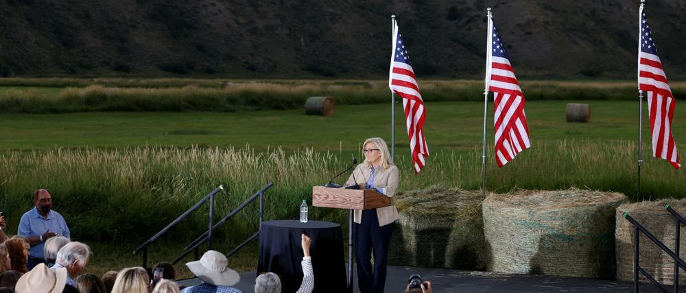 Die Republikanerin Liz Cheney bei einer Wahlveranstaltung 