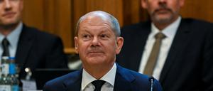 Olaf Scholz vor dem Untersuchungsausschuss.