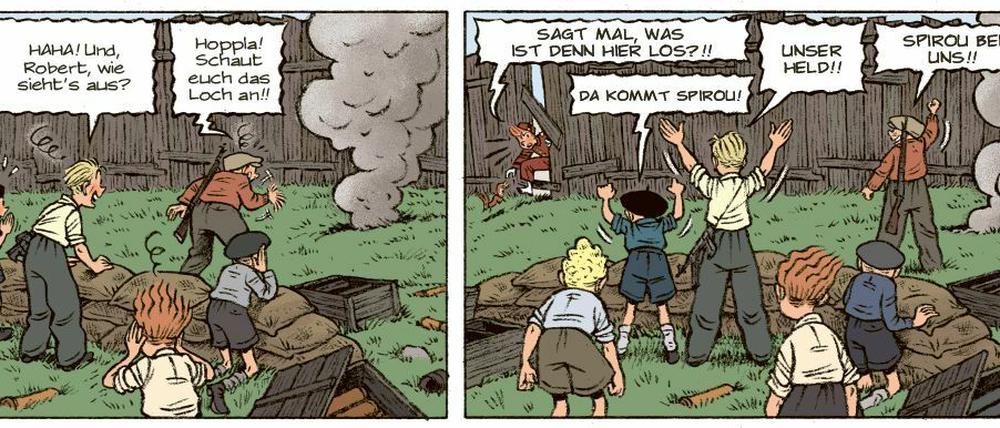 Krieg und Kinderspiel: Eine Szene aus „Spirou oder: die Hoffnung“.