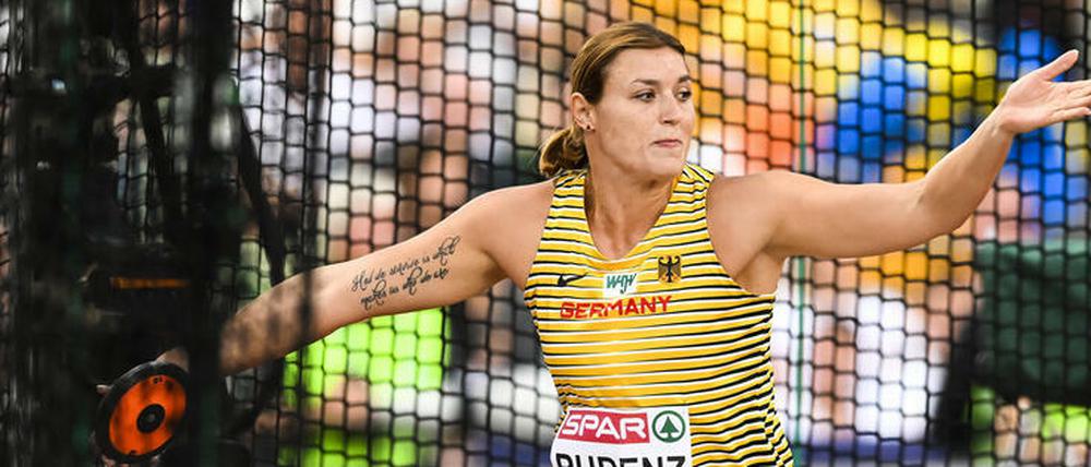 Der richtige Dreh. Kristin Pudenz wirft den Diskus im fünften Versuch auf 67,87 Meter – und erzielt damit eine neue persönliche Bestleistung.