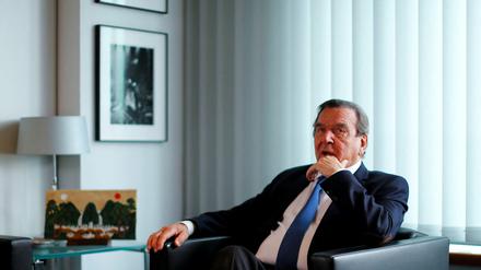 Gerhard Schroeder in seinem Altkanzler-Büro in Berlin im Jahr 2018.