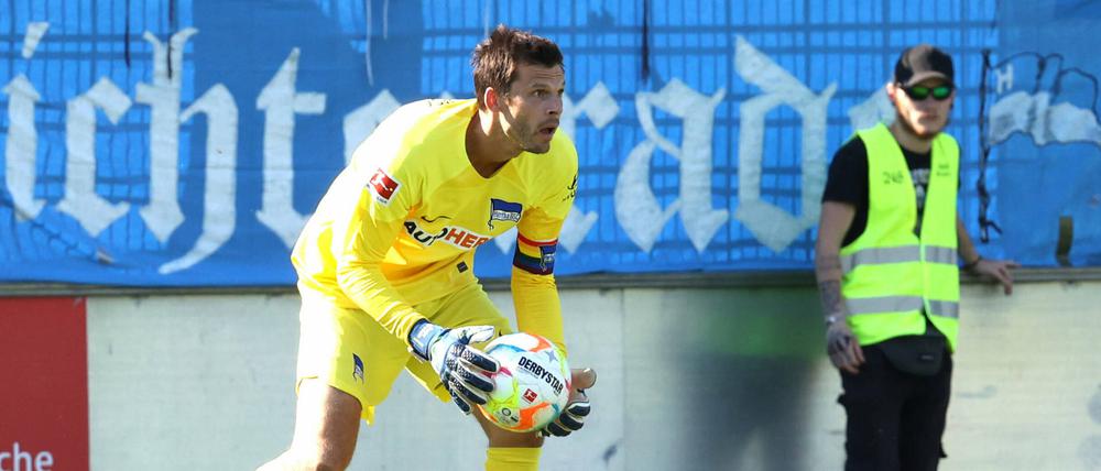 Letzter Höhepunkt. Anfang Juli feierte Rune Jarstein im Test gegen Babelsberg 03 sein Comeback für Hertha BSC - nach 468 Tagen Pause.