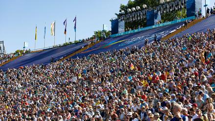 Im Olympiastadion in München war nicht immer so viel los wie bei dieser Morning Session. 