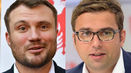 Daniel Keller (links) ist Fraktionsvorsitzender der SPD im Brandenburger Landtag, Erik Stohn medienpolitischer Sprecher der SPD in Brandenburg. 