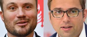 Daniel Keller (links) ist Fraktionsvorsitzender der SPD im Brandenburger Landtag, Erik Stohn medienpolitischer Sprecher der SPD in Brandenburg. 