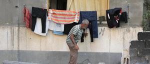 Ein Gebäude in Gaza nach einem israelischen Luftangriff, Anfang August.