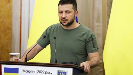 Wolodymyr Selenskyj, Präsident der Ukraine, warnt vor besonders brutalem Vorgehen Russlands am ukrainischen Unabhängigkeitstag (Symbolbild).