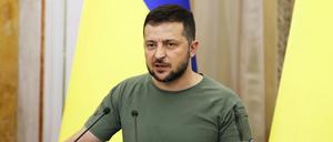 Wolodymyr Selenskyj, Präsident der Ukraine, warnt vor besonders brutalem Vorgehen Russlands am ukrainischen Unabhängigkeitstag (Symbolbild).