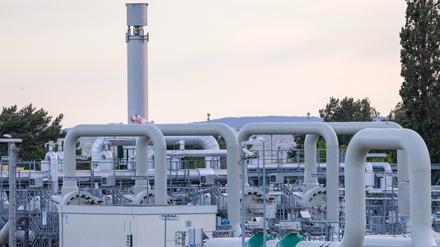 Rohrsysteme und Absperrvorrichtungen in der Gasempfangsstation der Ostseepipeline Nord Stream 1