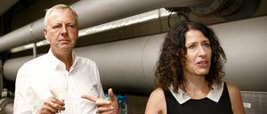Bettina Jarasch mit Frank Bruckmann, Vorstandschef und Finanzvorstand der Berliner Wasserbetriebe.