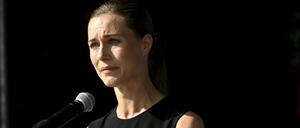 Sanna Marin äußert sich bei einer Pressekonferenz zu den Videos aus ihrem Privatleben.