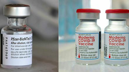 Moderna sowie Biontech/Pfizer haben mRNA-Impfstoffe gegen Covid-19 entwickelt (Symbolbild).