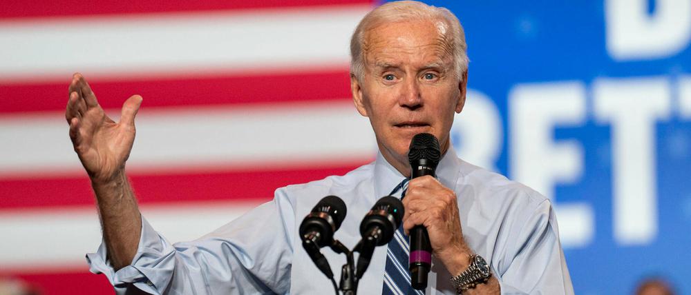 US-Präsident Joe Biden bei einem Wahlkampfauftritt in Rockville/Maryland am Donnerstag.