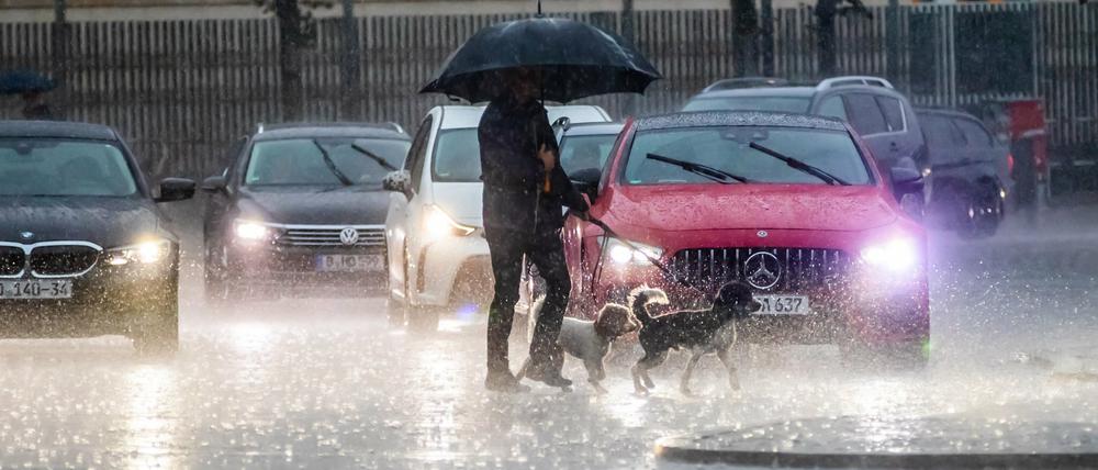 Ein Unwetter zog am Freitag über Berlin.