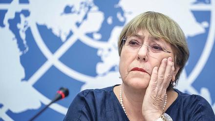 Frustriert. Michelle Bachelet zieht sich zurück. Foto: AFP/Fabrice Coffrini