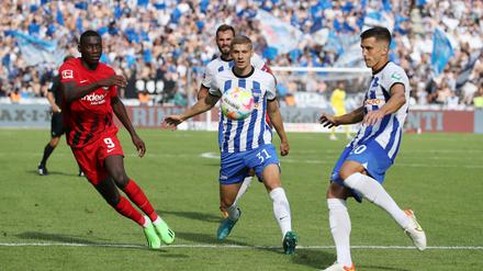 Herthas Innenverteidigung gegen den BVB werden aller Voraussicht nach Marton Dardai (Nr. 31) und Marc Kempf (re.) bilden. 