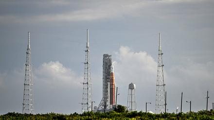 Die unbemannte Rakete am Kennedy Space Center in Cape Canaveral, Florida.