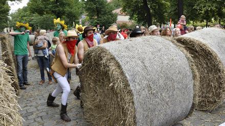 Rollt nicht mehr: Das Strohballenrennen auf dem Richardplatz fanden zuletzt 2019 statt. 
