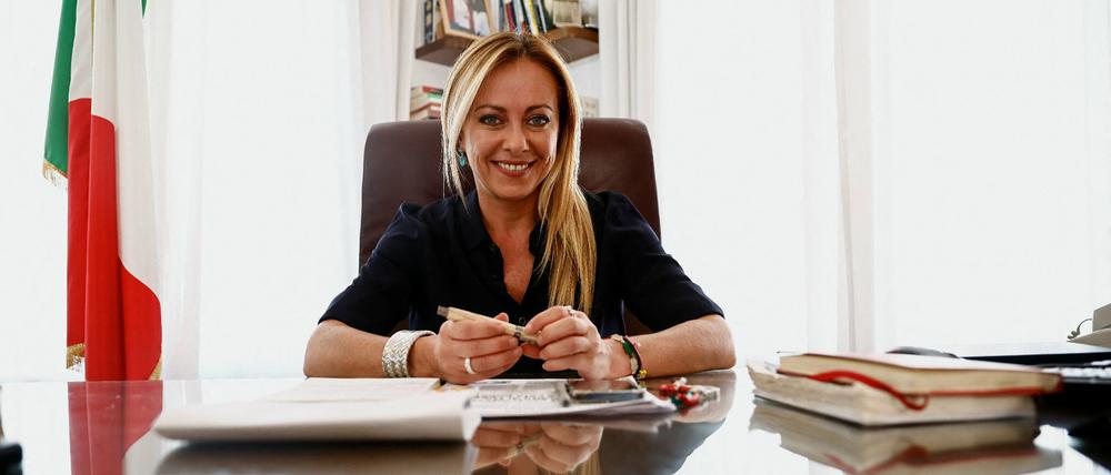 Giorgia Meloni von den „Fratelli d' Italia“ könnte Italiens erste Ministerpräsidentin werden.