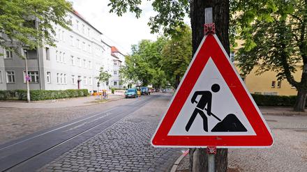 Eine der Baustellen diese Woche befindet sich in der Kastanienallee.