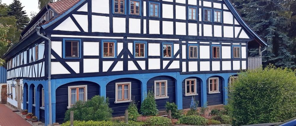 Umgebindehäuser sind im Zittauer Gebirge üblich. 