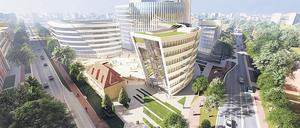 Die geplante „Media City“ am Filmpark Babelsberg.