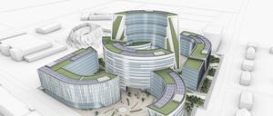Der Entwurf für die Media City in Babelsberg von Daniel Libeskind.