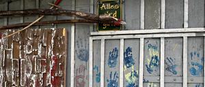 Wird alles gut? Ein Schild an der Laube des Klinikgartens der Potsdamer Kinder- und Jugendpsychiatrie verspricht es. 