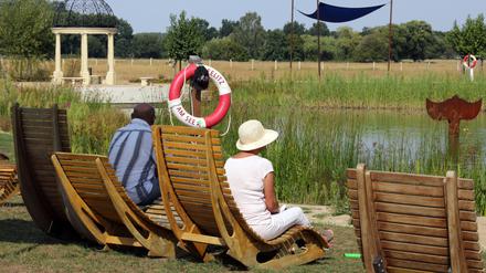 Wer braucht schon Meer. Entspannen am Laga-Teich in Beelitz.