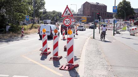 In den Ferien schritten auch die Bauarbeiten am Leipziger Dreieck voran.