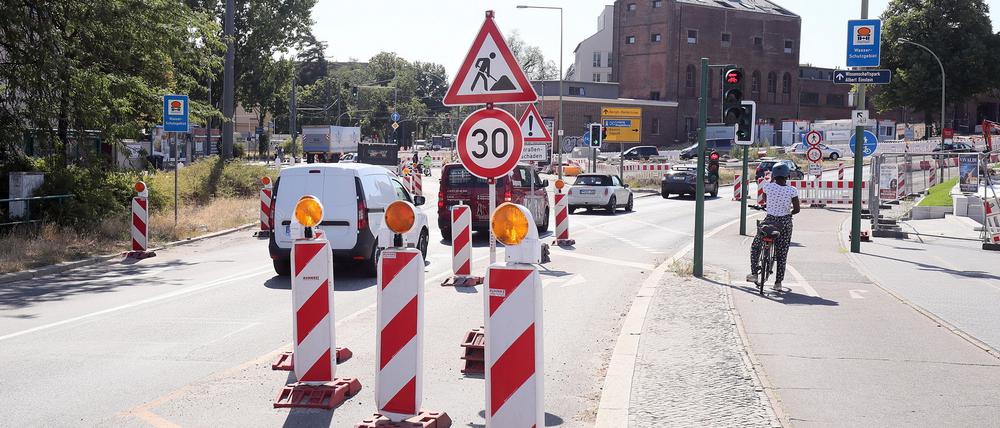 Die Bauarbeiten am Leipziger Dreieck schreiten voran.