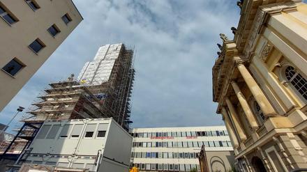 Die Baustelle der Garnisonkirche in Potsdam.