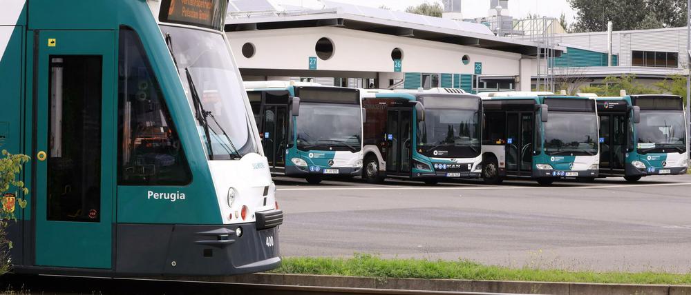 Der Betriebshof des Potsdamer Verkehrsbetrieb ViP. 