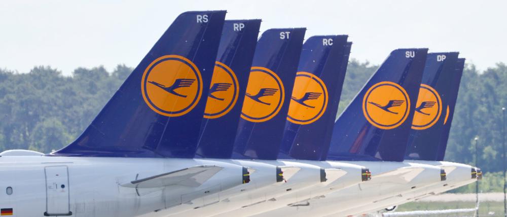 Lufthansa-Maschinen 2020 in Schönefeld.